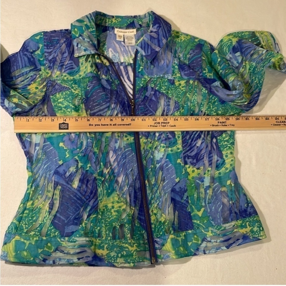Coldwater Creek Women’s Cover up Top 3/4 sleeves Zipper 12 - Picture 13 of 16
